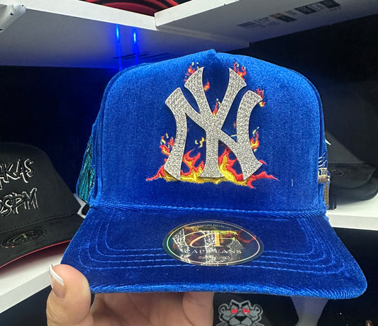 Gorra NEWYORK velvet blue