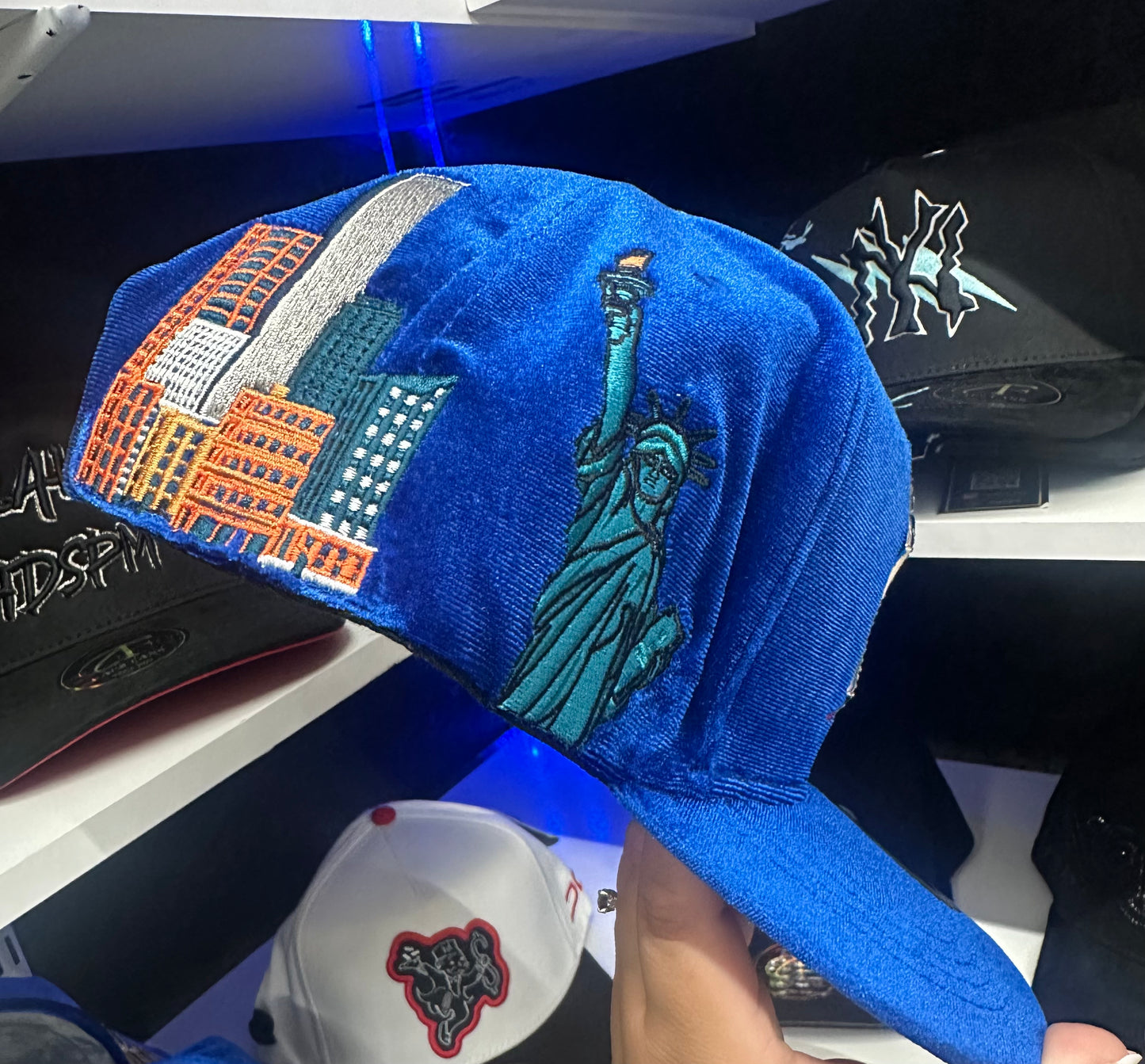 Gorra NEWYORK velvet blue